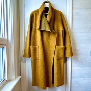 Marisa & Marie Boiled Wool Coat Mustard Gold